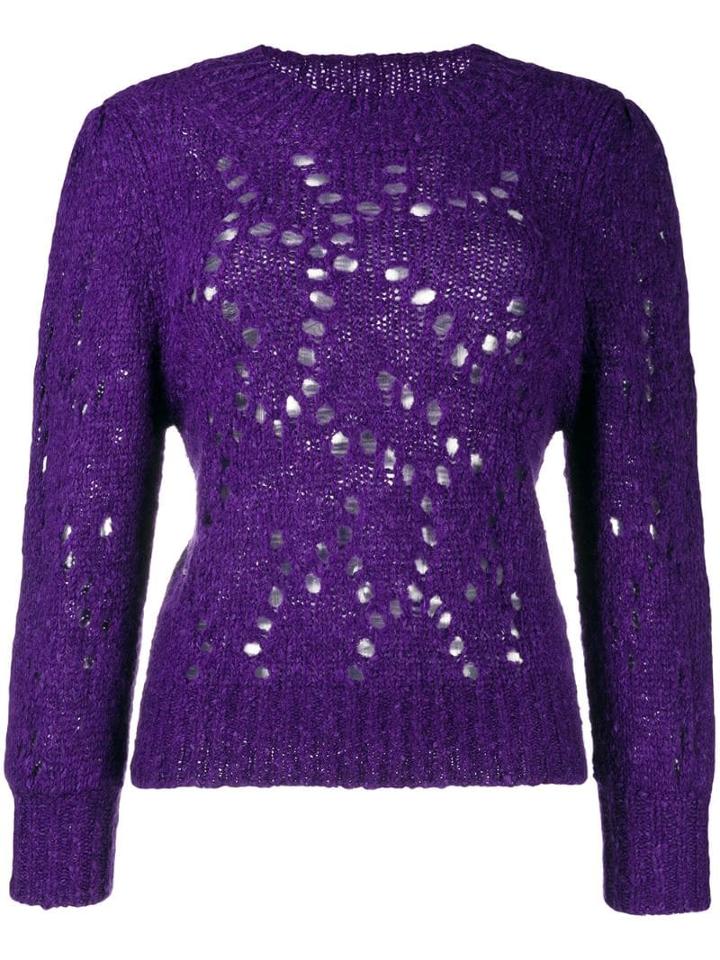 Isabel Marant Étoile Cut Out Holes Jumper - Purple