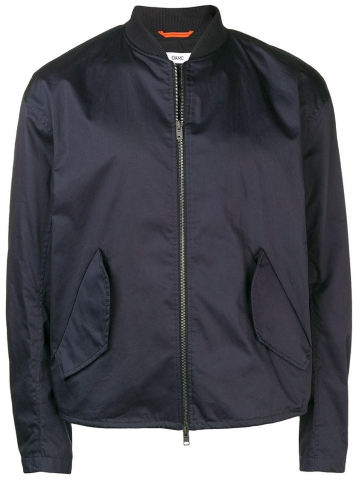 Oamc Back Print Bomber Jacket - Blue