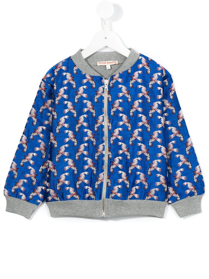 Anne Kurris Pilot Birds Bomber Jacket, Girl's, Size: 8 Yrs, Blue