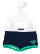 Logo Print Swim Shorts - Kids - Polyamide/spandex/elastane - 6 Mth, Blue, Armani Junior