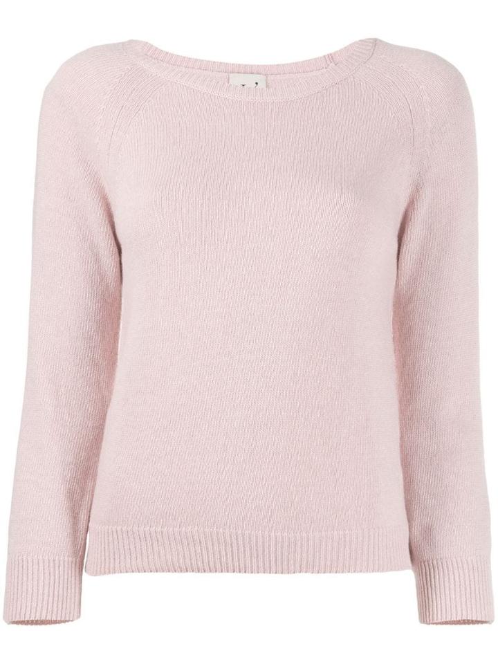L'autre Chose Slim-fit Crew Neck Jumper - Pink