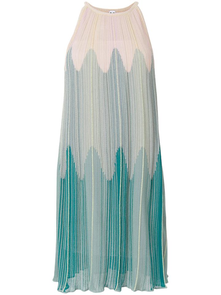 M Missoni Pleated Midi Dress - Green