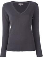 N.peal Cashmere V-neck Pullover, Women's, Size: Medium, Grey, Cashmere