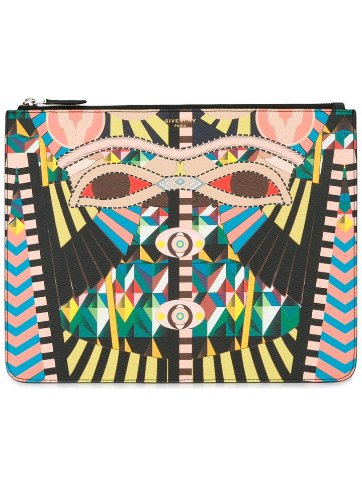 Givenchy Medium Crazy Cleopatra Printed Pouch, Men's, Cotton/polyester/polyurethane