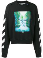 Off-white Waterfalls Print Sweatshirt - Black