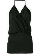 Rick Owens Lilies - Draped Front Blouse - Women - Cotton/polyamide/viscose - 40, Women's, Black, Cotton/polyamide/viscose