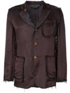 Comme Des Garçons Vintage Reversible Cupra Printed Jacket - Brown