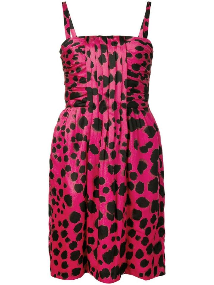 Moschino Pre-owned Cheetah Print Midi Dress - Pink