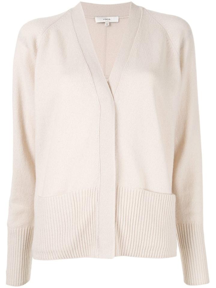 Vince Snap Fastening Cardigan - Brown
