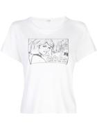 Re/done Comic Print Short-sleeve T-shirt - White