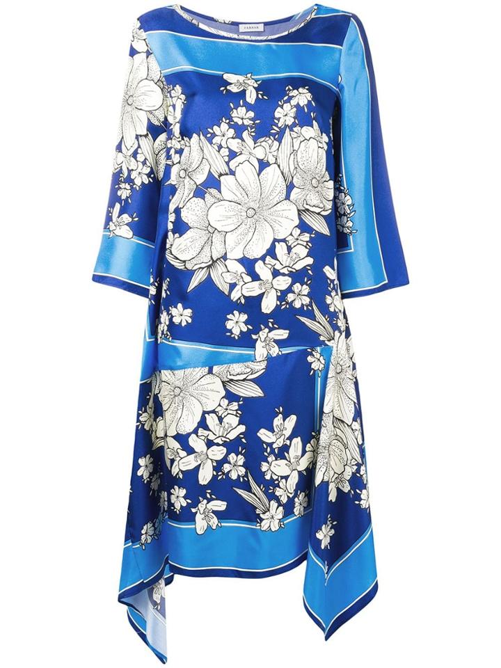 P.a.r.o.s.h. Salto Silk Dress - Blue