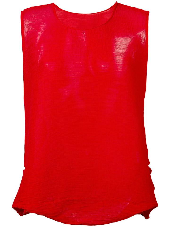 Issey Miyake Cauliflower Sleeveless Top, Women's, Red, Polyester