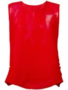 Issey Miyake Cauliflower Sleeveless Top, Women's, Red, Polyester