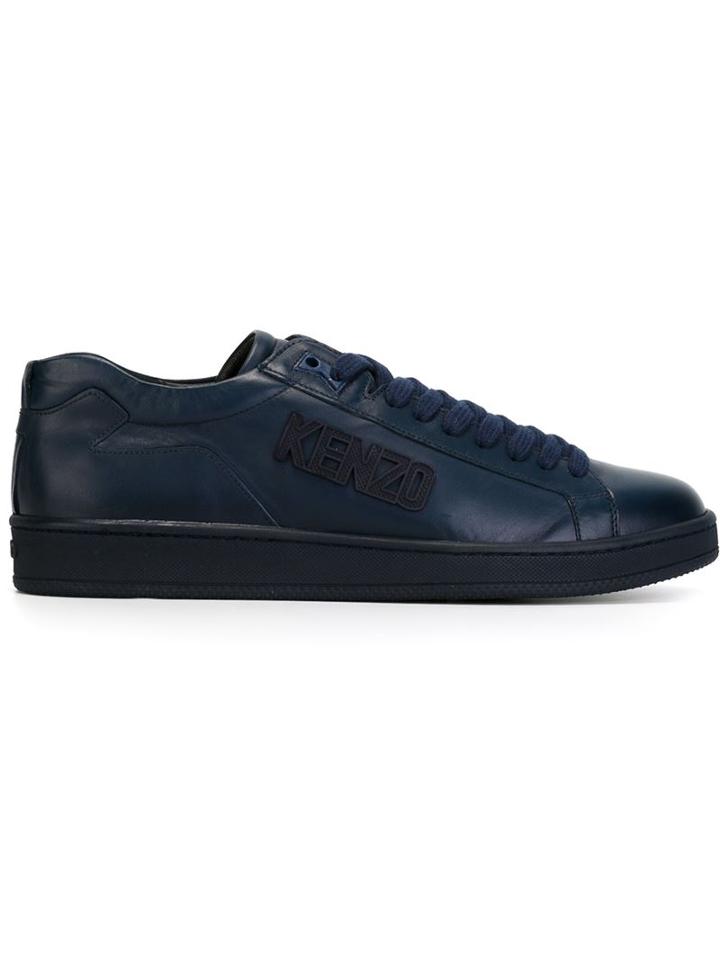 Kenzo Tenniz Sneakers, Men's, Size: 44, Blue, Rubber/leather/canvas