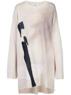 Yohji Yamamoto Dirty Longline Sweater - Nude & Neutrals