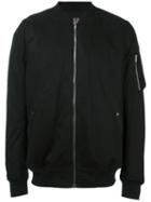 Rick Owens Drkshdw Strap Back Detail Bomber Jacket, Men's, Size: Large, Black, Cotton/polyester/polyamide