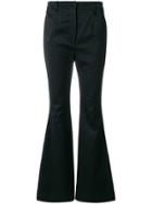 Dolce & Gabbana Floral Embossed Bootcut Trousers - Black