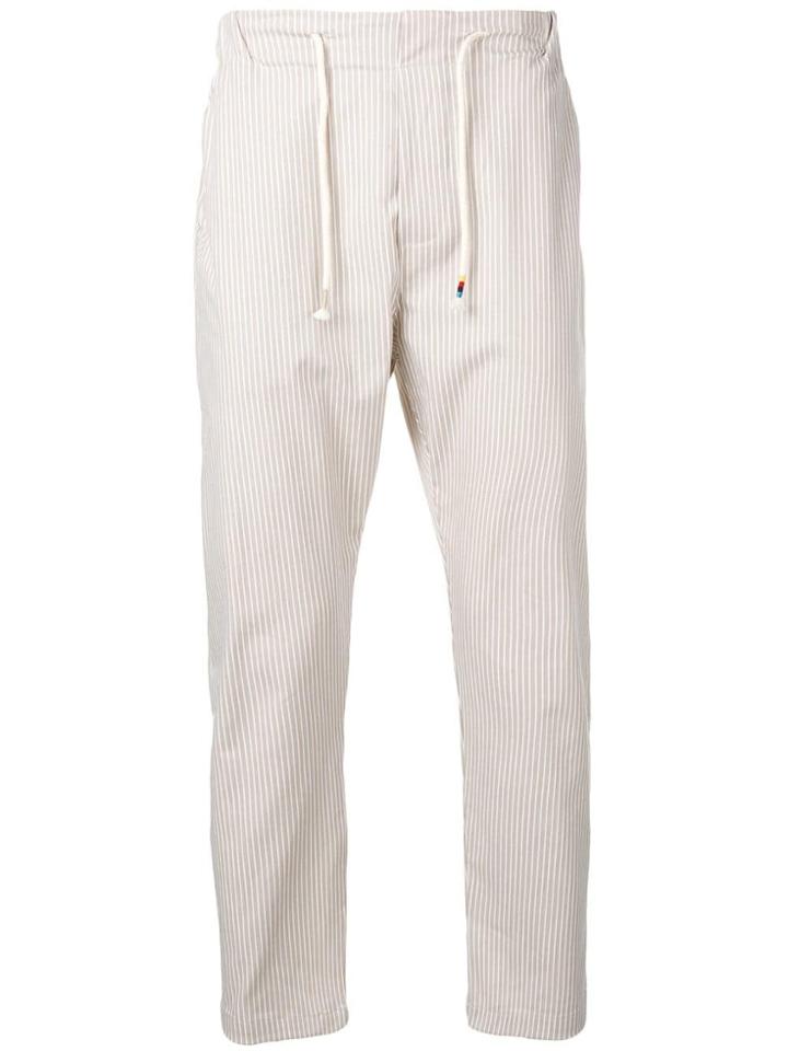 The Silted Company Striped Drawstring Trousers - Neutrals