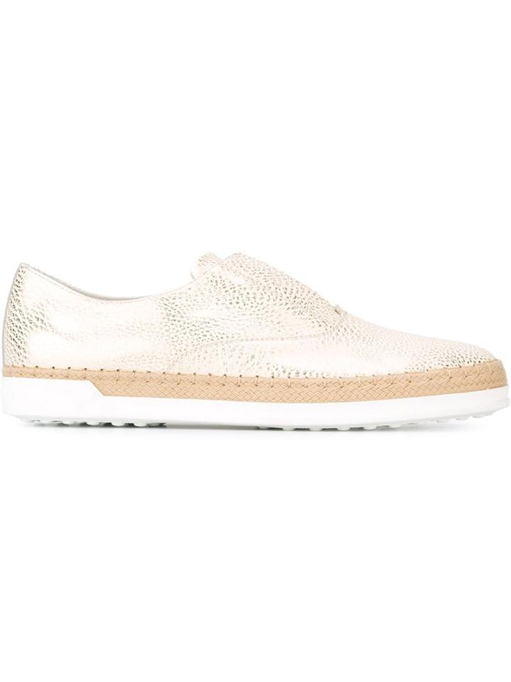 Tod's Grained Leather Slip-on Sneakers