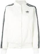 Adidas Originals Bonded Lace Bomber Jacket, Women's, Size: 40, White, Polyester/spandex/elastane