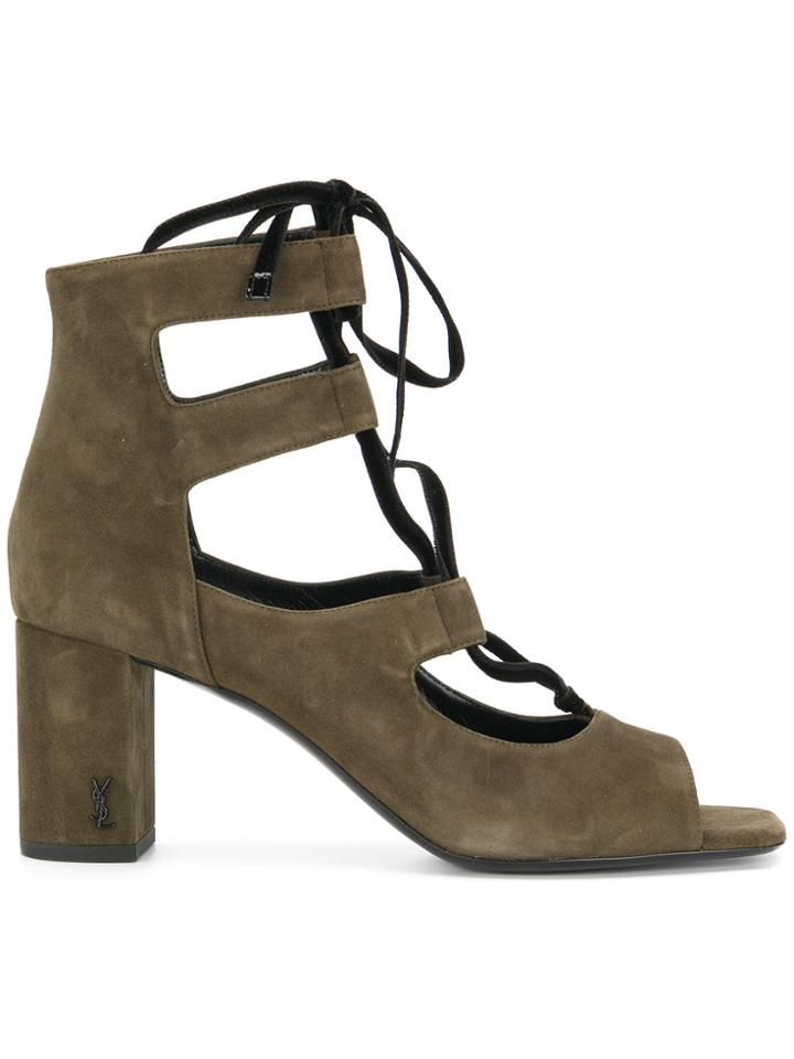Saint Laurent Lou Lou Sandals - Green