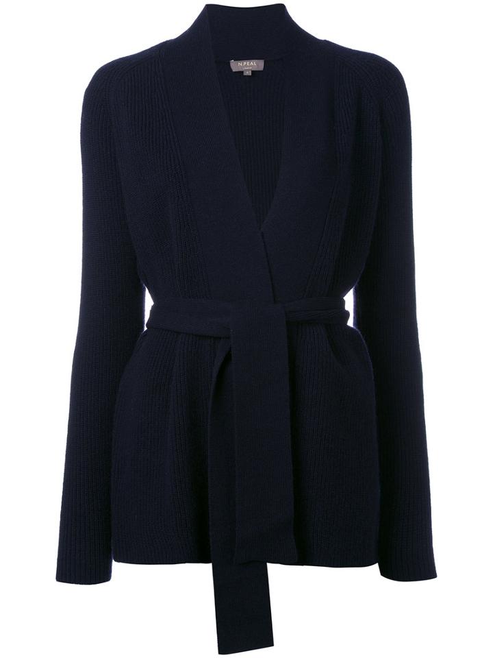 N.peal - Wrap Cardigan - Women - Cashmere - S, Women's, Blue, Cashmere