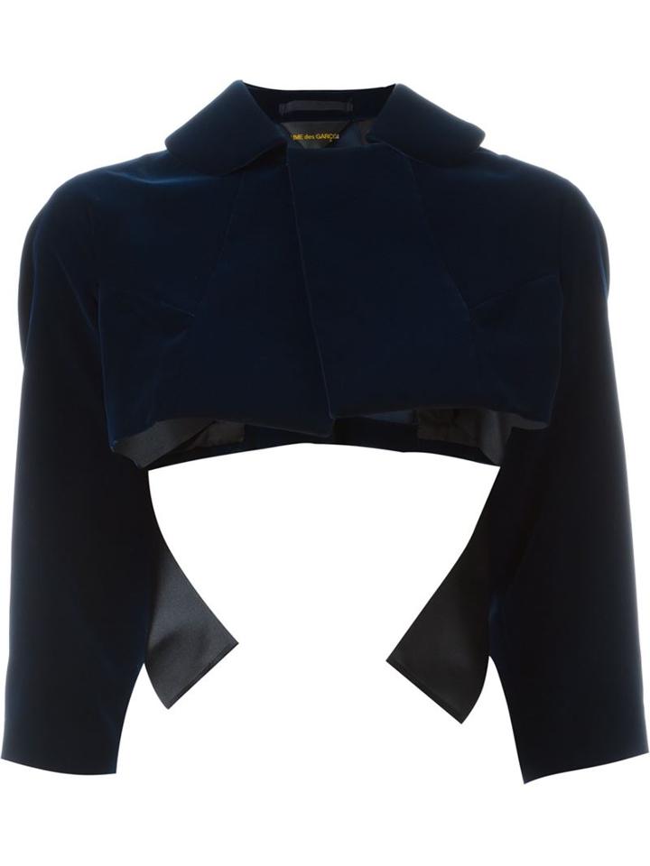 Comme Des Garçons Ribbon Detail Cropped Jacket