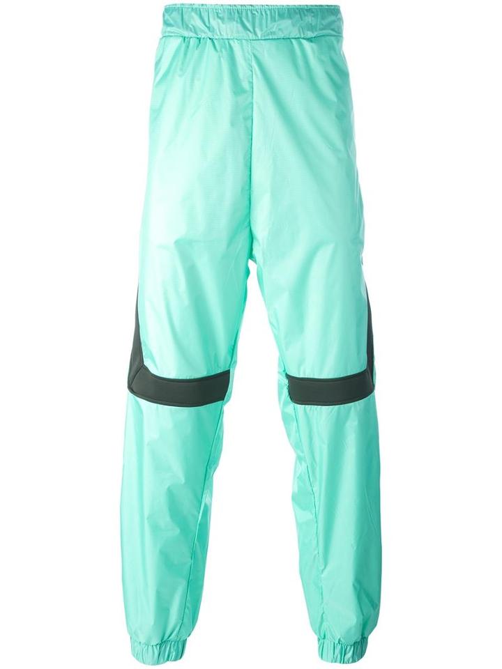 Astrid Andersen Contrast Detail Track Pants, Men's, Size: Medium, Green, Polyester/polyurethane