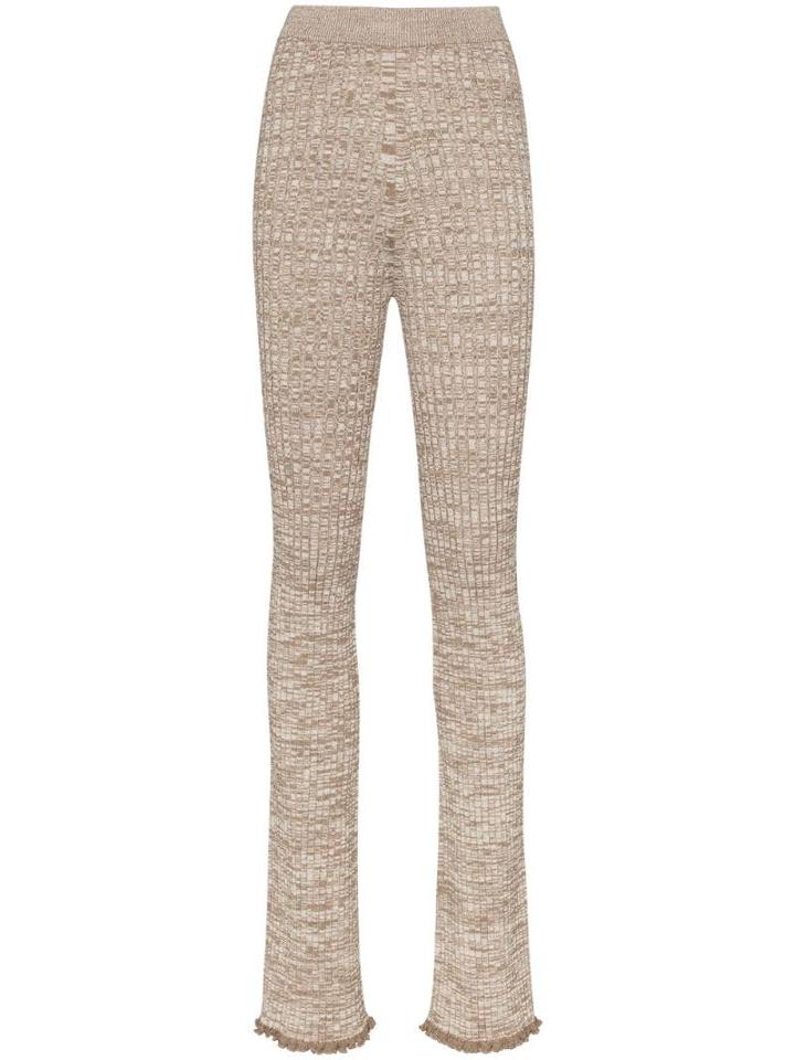 Jil Sander Ribbed Knit Trousers - Neutrals