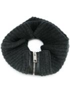 Les Hommes Ribbed Zip Scarf