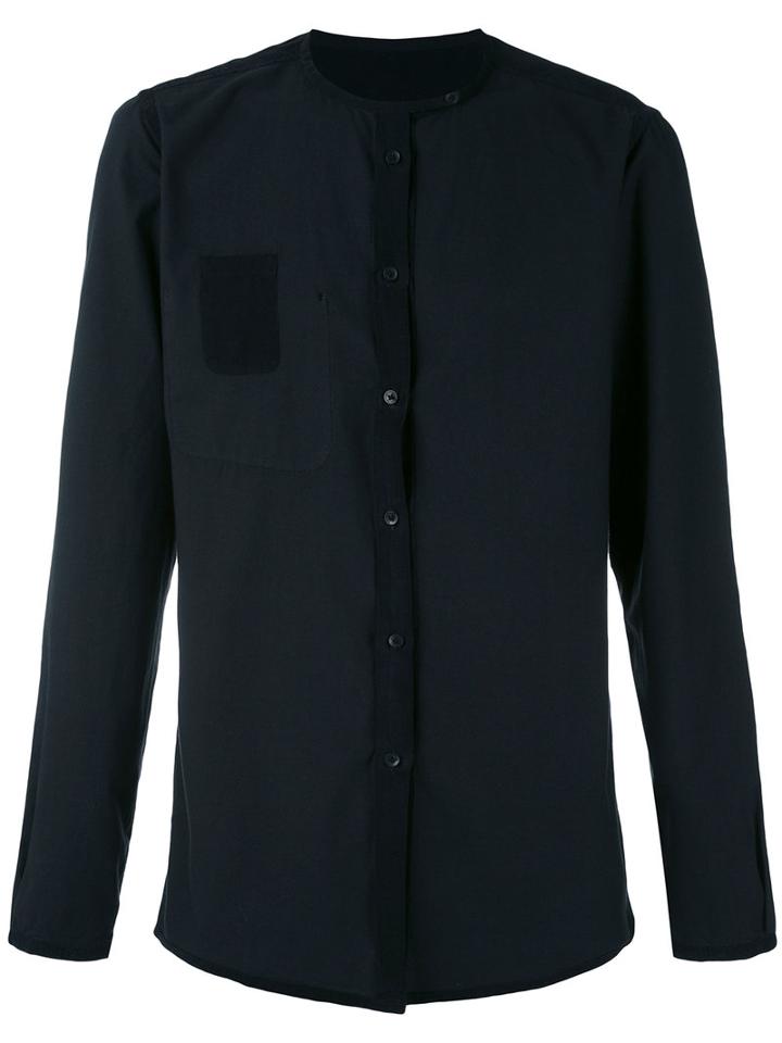 Hannes Roether - Corduroy Trim Shirt - Men - Cotton - Xl, Black, Cotton