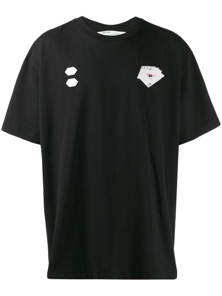 Off-white Cards Print T-shirt - Black