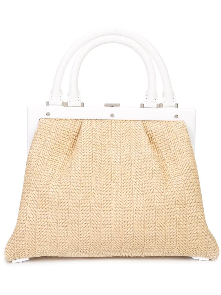 Perrin Paris Woven Tote - Brown