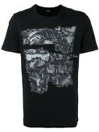 Diesel Digital Print T-shirt, Men's, Size: Medium, Black, Cotton