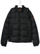 Save The Duck Kids Teen Zip-up Padded Coat - Black