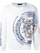 Versace Greca Medusa Side Print Sweatshirt, Men's, Size: Xs, White, Cotton