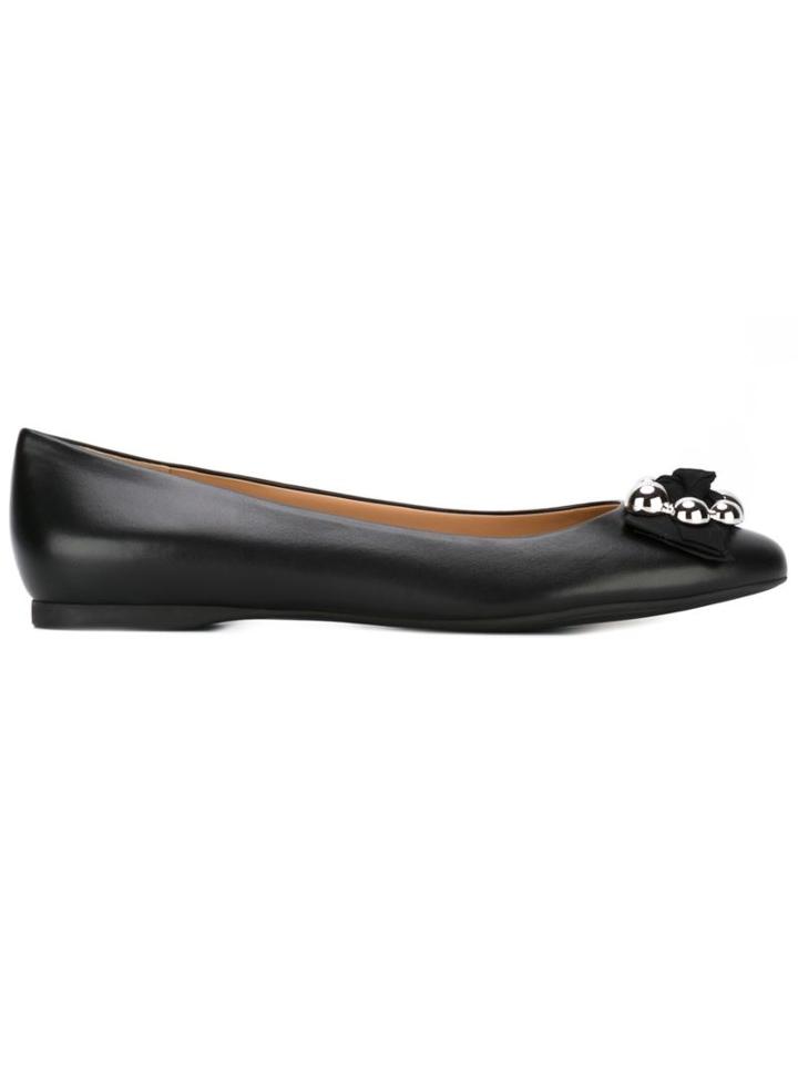 Salvatore Ferragamo Genn Ballerinas, Women's, Size: 5.5, Black, Goat Skin/leather/rubber