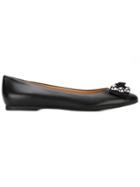 Salvatore Ferragamo Genn Ballerinas, Women's, Size: 5.5, Black, Goat Skin/leather/rubber
