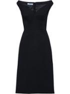 Prada Off-shoulder Bateau Neck Dress - Black