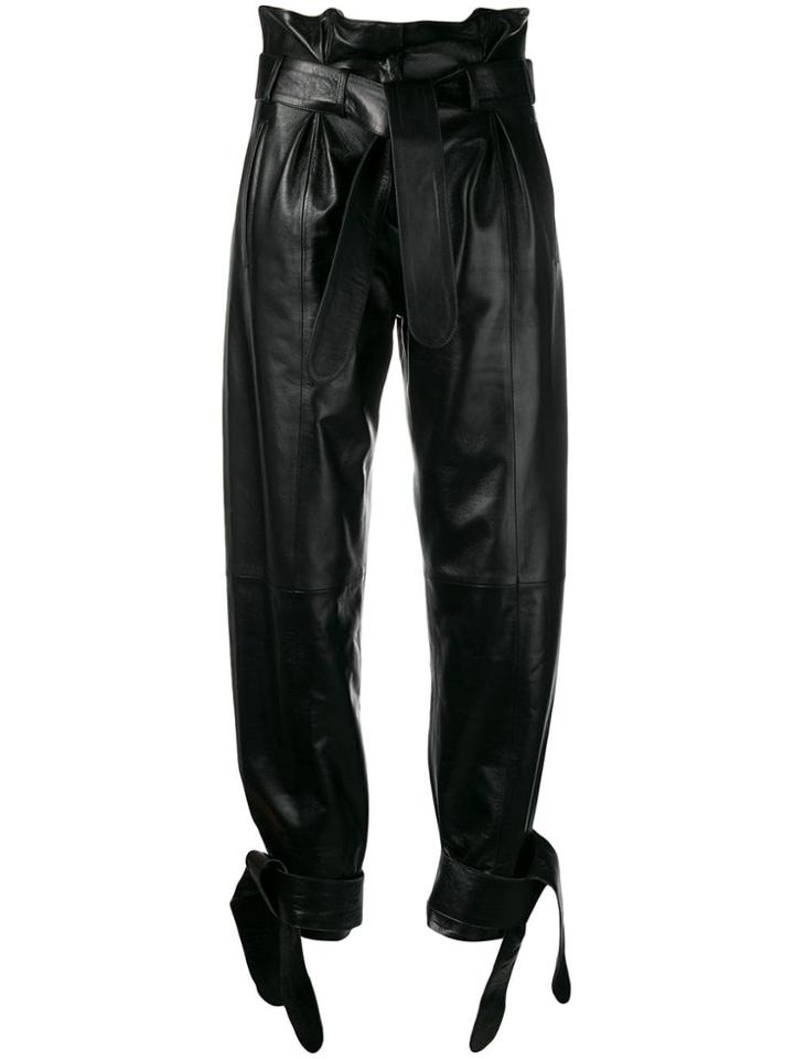 Attico High Waisted Panel Trousers - Black