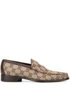 Gucci Pre-owned Gg Supreme Loafers - Brown