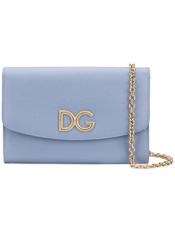 Dolce & Gabbana Logo Chain Wallet - Blue