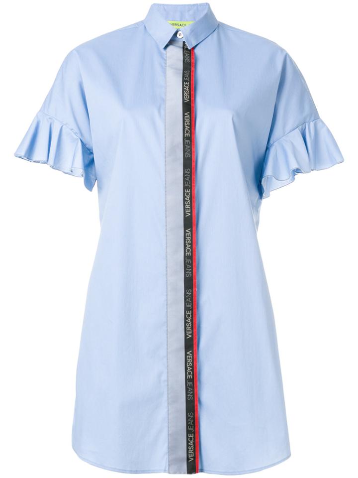 Versace Jeans Longline Shortsleeved Shirt - Blue