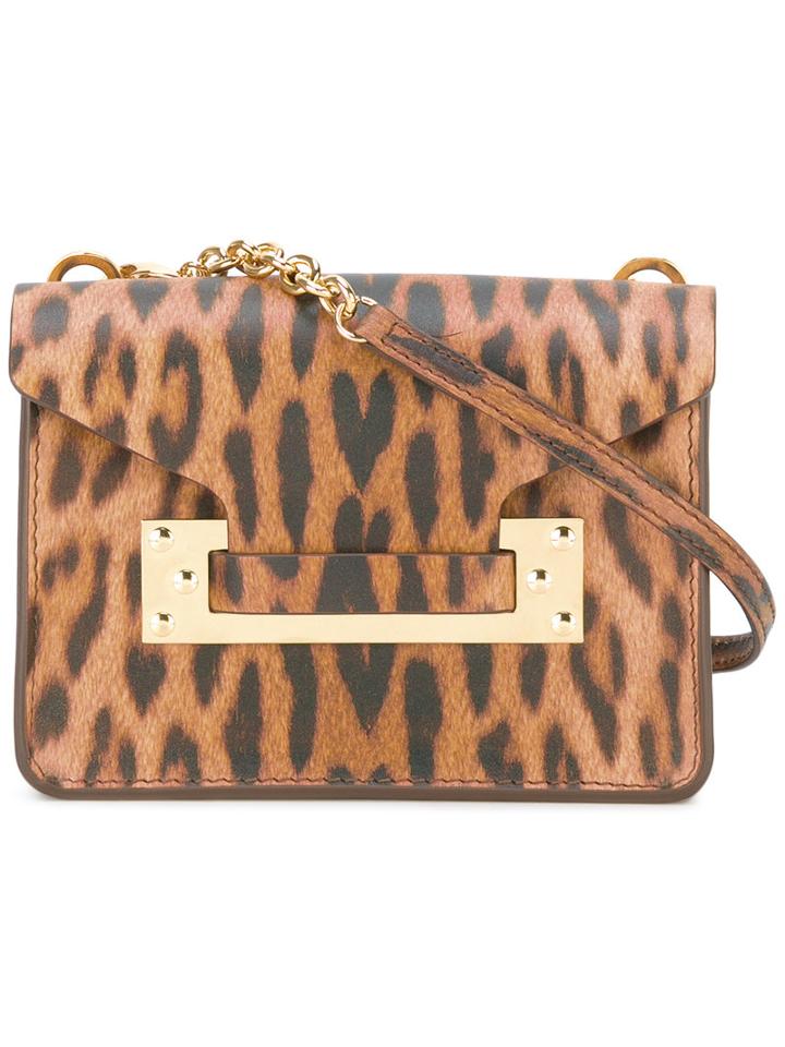 Sophie Hulme Leopard Print Bag, Women's, Nude/neutrals, Calf Leather