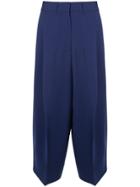 Jil Sander Cropped Palazzo Pants - Blue