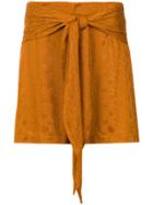 Lilly Sarti Tie Detail Skirt - Yellow & Orange
