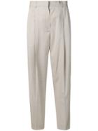 Poiret High-waist Pleated Trousers - Neutrals