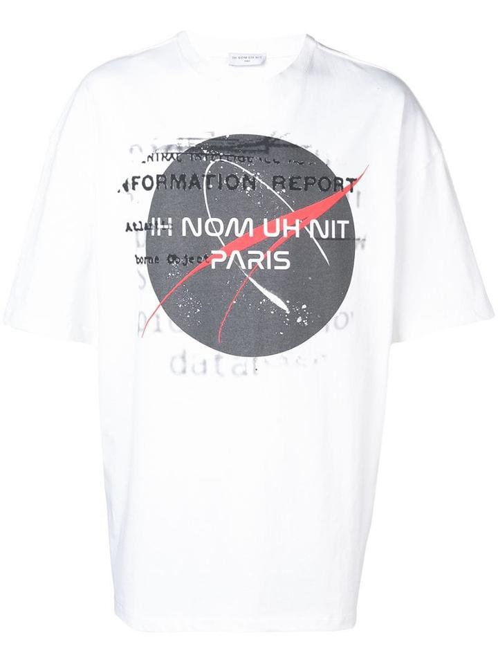 Ih Nom Uh Nit Nasa Logo Print T-shirt - White