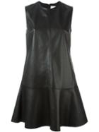 Victoria Victoria Beckham Sleeveless Mini Dress, Women's, Size: 10, Black, Viscose/polyester/leather