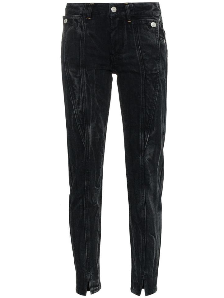 Givenchy Panel Detail Split Hem Jeans - Black